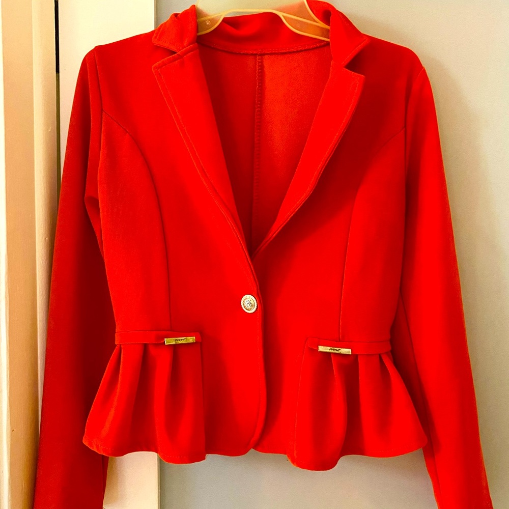 Burnt orange blazer size 2-4